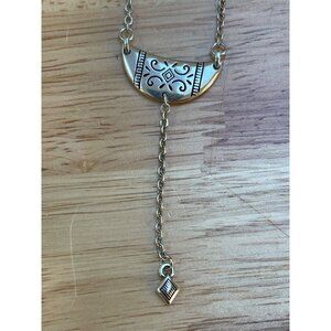 Brighton Marrakesh Short Y Drop Necklace, Dainty, Silver Plated, Half Circle,